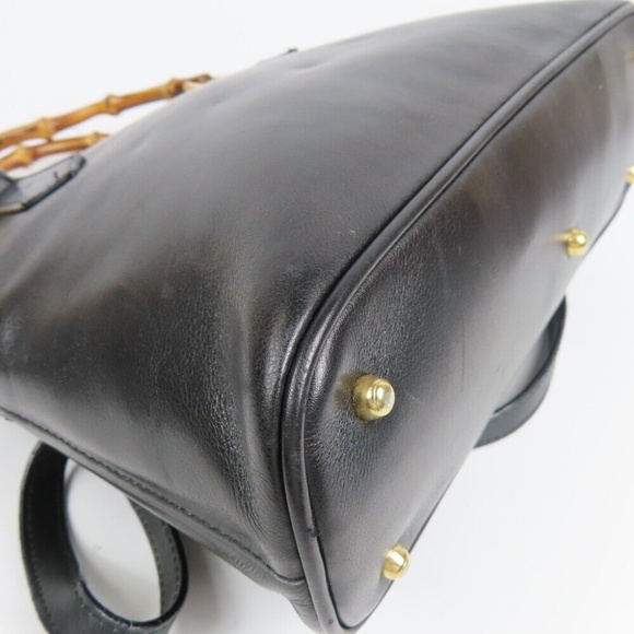 Vintage Gucci Bamboo Leather Crossbody Mini Bag - Picture 6 of 14